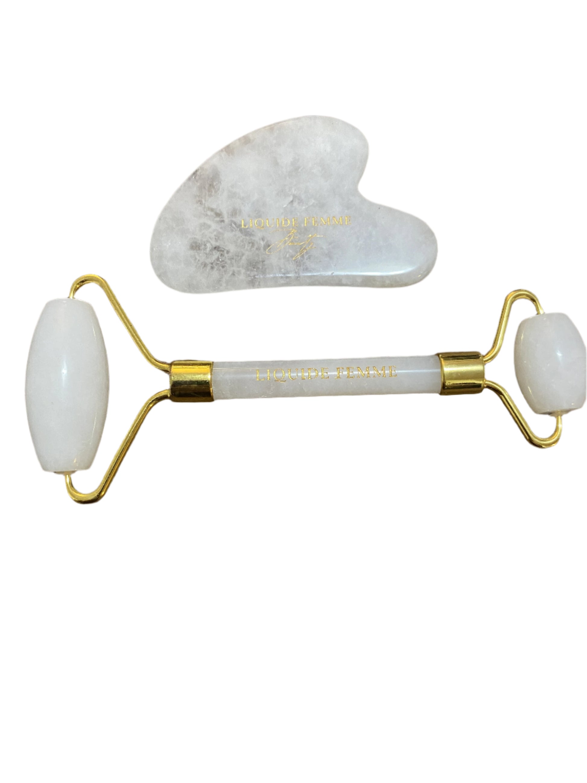 Custom White Jade Roller & Gua Sha