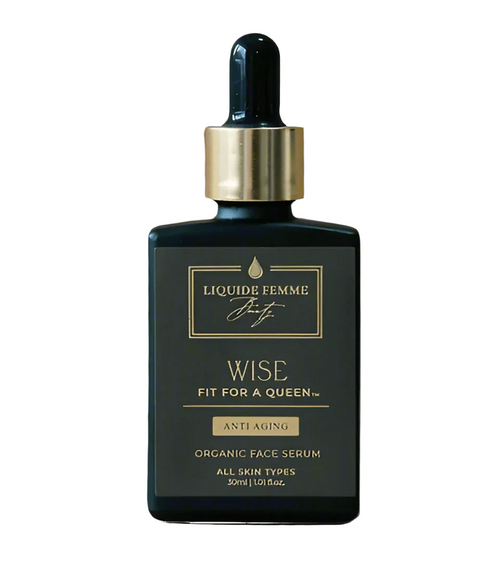 WISE organic anti-aging face serum for all skin types, featuring Frankincense and Myrrh for youthful skin.